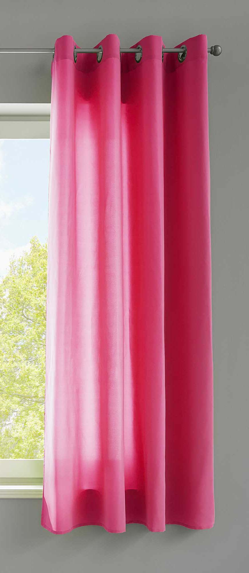 1er Set Vorhänge Schal Ösen »Berlin« Microsatin Lichtdurchlässig Uni Matt 20405N Pink HxB 175x140 cm Vorhang 20405Npink-175_b67290ed-5e8a-479c-b361-2a0dd616ea87 | girdainenbox.com