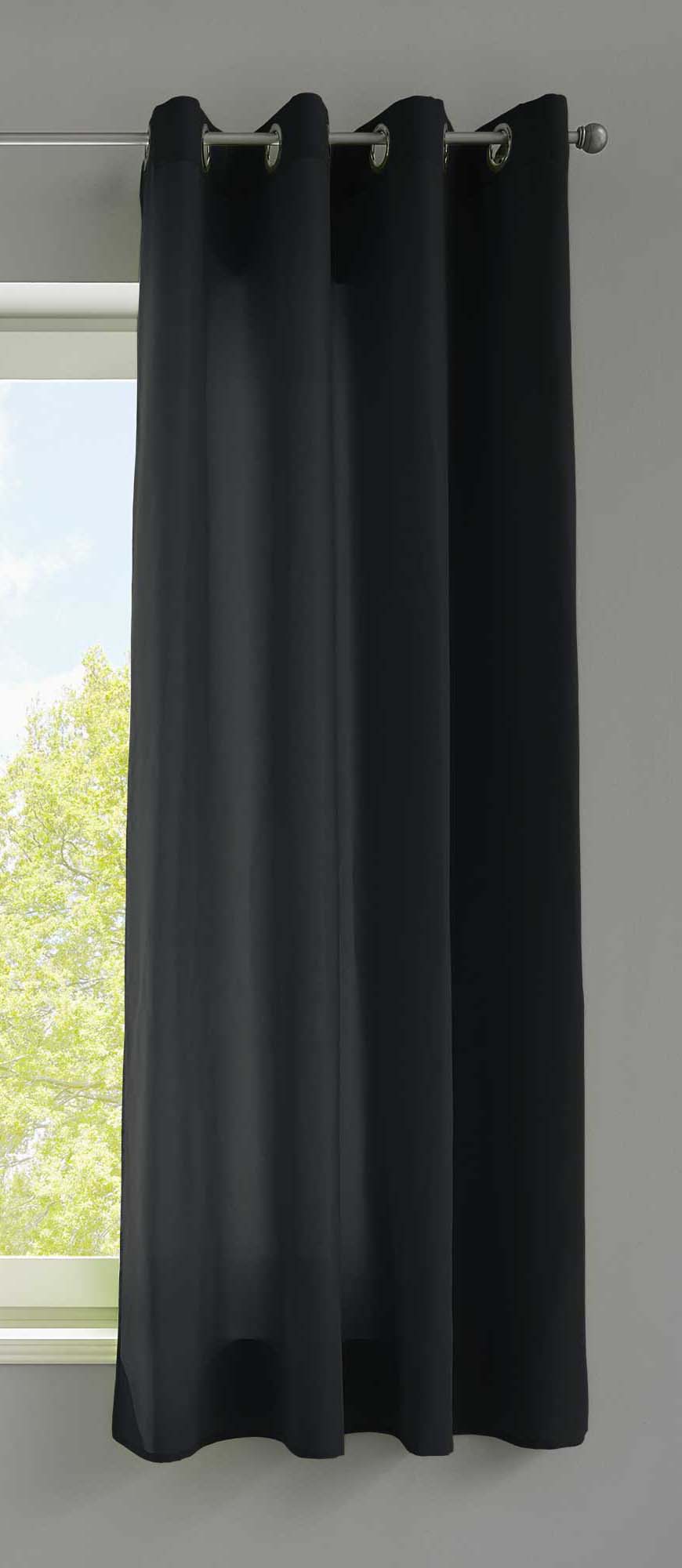 1er Set Vorhänge Schal Ösen »Berlin« Microsatin Lichtdurchlässig Uni Matt 20405N
