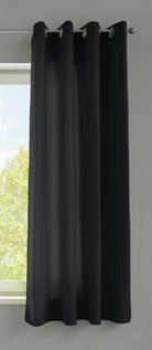 1er Set Vorhänge Schal Ösen »Berlin« Microsatin Lichtdurchlässig Uni Matt 20405N Schwarz HxB 175x140 cm Vorhang 20405Nschwarz-175_f0d2f392-c2f1-4325-a423-01d8c0928f0d | girdainenbox.com