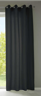 1er Set Vorhänge Schal Ösen »Berlin« Microsatin Lichtdurchlässig Uni Matt 20405N Schwarz HxB 225x140 cm Vorhang 20405Nschwarz_a0a133b4-32c1-4e3a-8ae1-401ba9ccc8e2 | girdainenbox.com