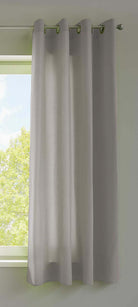 1er Set Vorhänge Schal Ösen »Berlin« Microsatin Lichtdurchlässig Uni Matt 20405N Stein HxB 145x140 cm Vorhang 20405Nstein-175 | girdainenbox.com