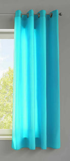 1er Set Vorhänge Schal Ösen »Berlin« Microsatin Lichtdurchlässig Uni Matt 20405N Türkis HxB 145x140 cm Vorhang 20405Ntuerkis-175 | girdainenbox.com