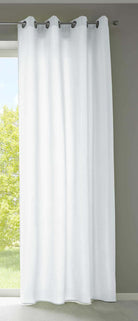 1er Set Vorhänge Schal Ösen »Berlin« Microsatin Lichtdurchlässig Uni Matt 20405N Weiß HxB 245x140 cm Vorhang 20405Nweiss | girdainenbox.com