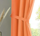 1er Set Vorhänge Schal Ösen »Berlin« Microsatin Lichtdurchlässig Uni Matt 20405N Vorhang 20405_raff_orange_ce2798c7-fb59-4051-911b-72133ab4fc51 | girdainenbox.com