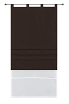 Doppel Raffrollo Palma Microsatin matt Voile Faltgardinen Faltrollo Schlaufenrollo mit Universalgardinenband 20410 Braun 60 x 175 (BxH) Raffrollo 20410braun_f3ec6c1b-28f4-4deb-86e6-56b7beeefcc6 | girdainenbox.com