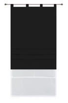 Doppel Raffrollo Palma Microsatin matt Voile Faltgardinen Faltrollo Schlaufenrollo mit Universalgardinenband 20410 Schwarz 80 x 175 (BxH) Raffrollo 20410schwarz_018b6114-07bd-402b-b130-b80cc48a5e59 | girdainenbox.com