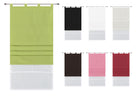 Doppel Raffrollo Palma Microsatin matt Voile Faltgardinen Faltrollo Schlaufenrollo mit Universalgardinenband 20410 Raffrollo 20410var | girdainenbox.com