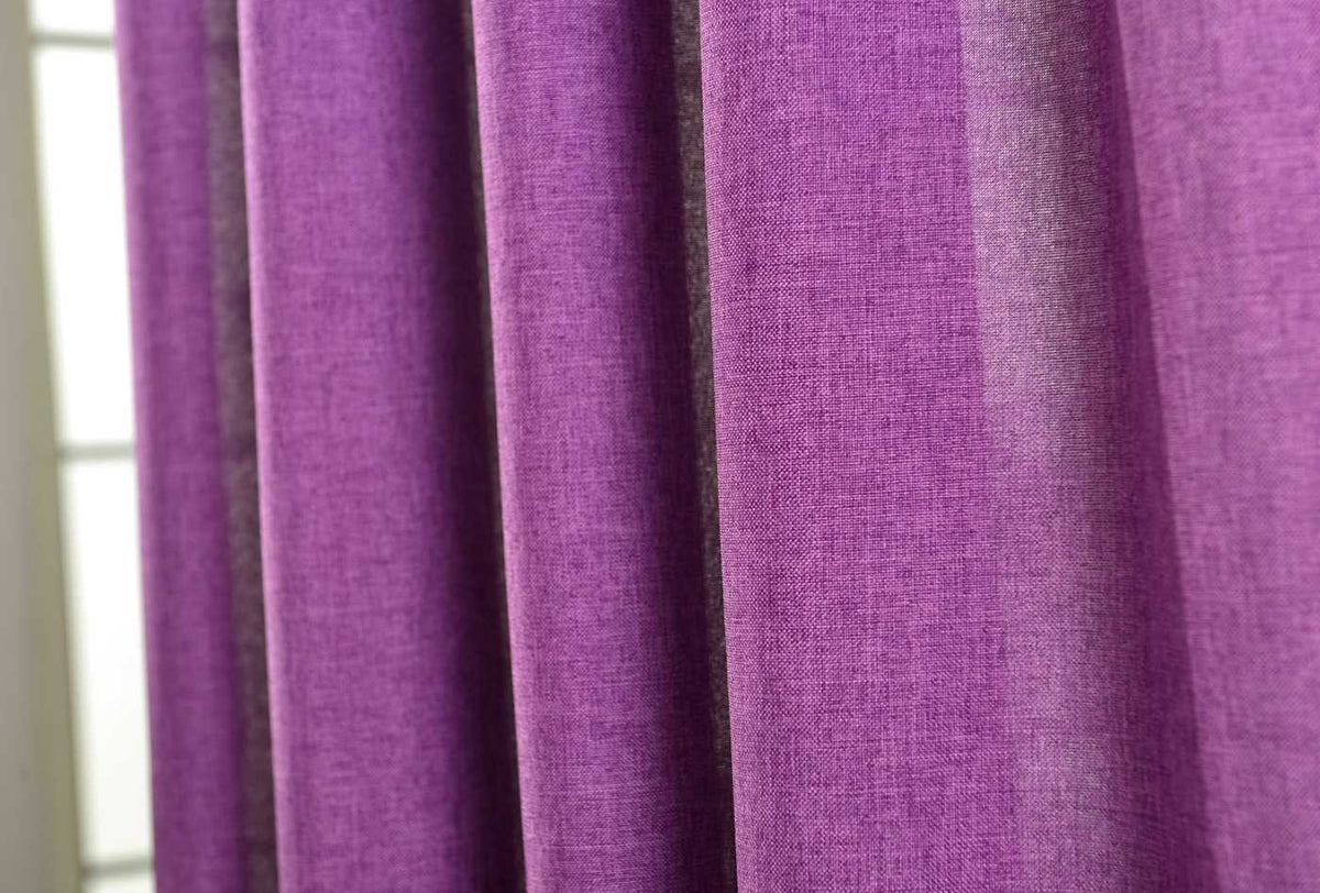 Vorhang Schal verdeckte Schlaufen >>Cationic<< blickdicht Leinen Optik natura seidenmatt (HxB) Landhaus Stil 20440 Vorhang 20440_fuchsia_8 | girdainenbox.com