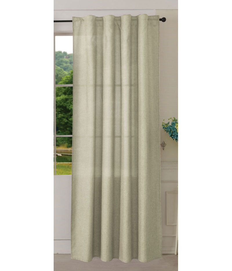Vorhang Schal verdeckte Schlaufen >>Cationic<< blickdicht Leinen Optik natura seidenmatt (HxB) Landhaus Stil 20440 Beige Vorhang 20440beige | girdainenbox.com