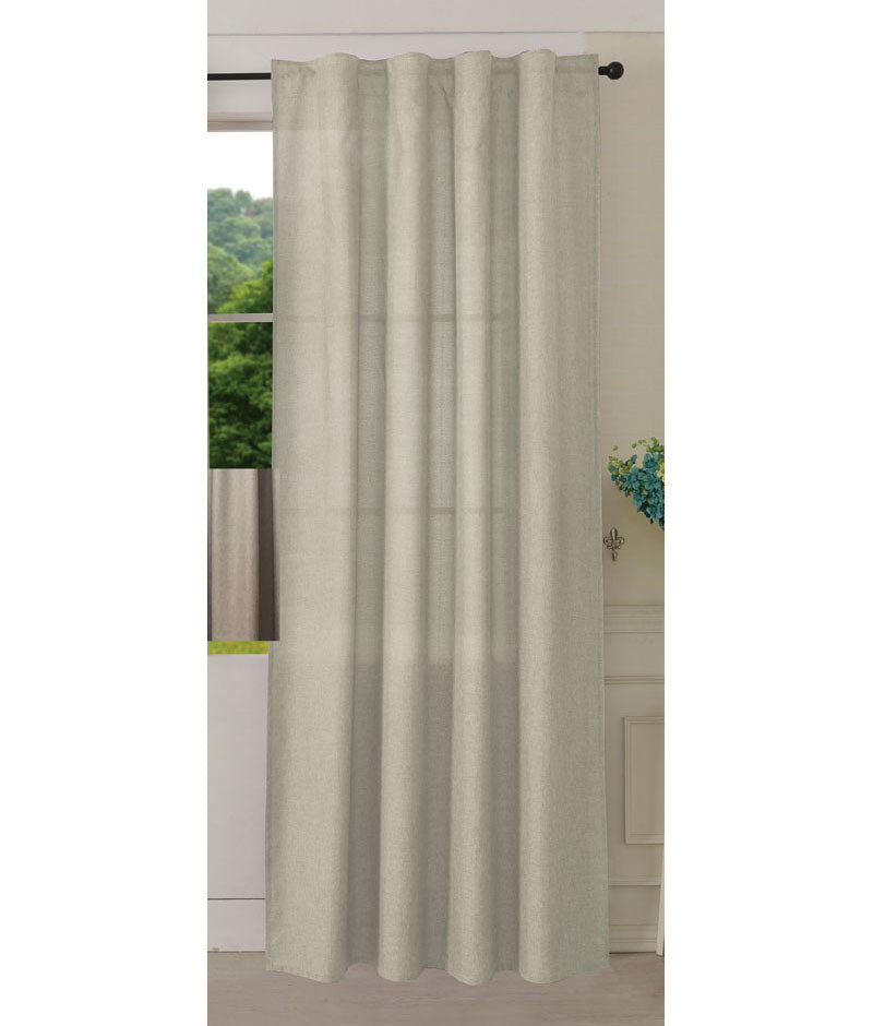 Vorhang Schal verdeckte Schlaufen >>Cationic<< blickdicht Leinen Optik natura seidenmatt (HxB) Landhaus Stil 20440 Sand Vorhang 20440sand | girdainenbox.com