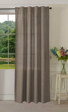 Vorhang Schal verdeckte Schlaufen >>Cationic<< blickdicht Leinen Optik natura seidenmatt (HxB) Landhaus Stil 20440 Taupe Vorhang 20440taupe | girdainenbox.com