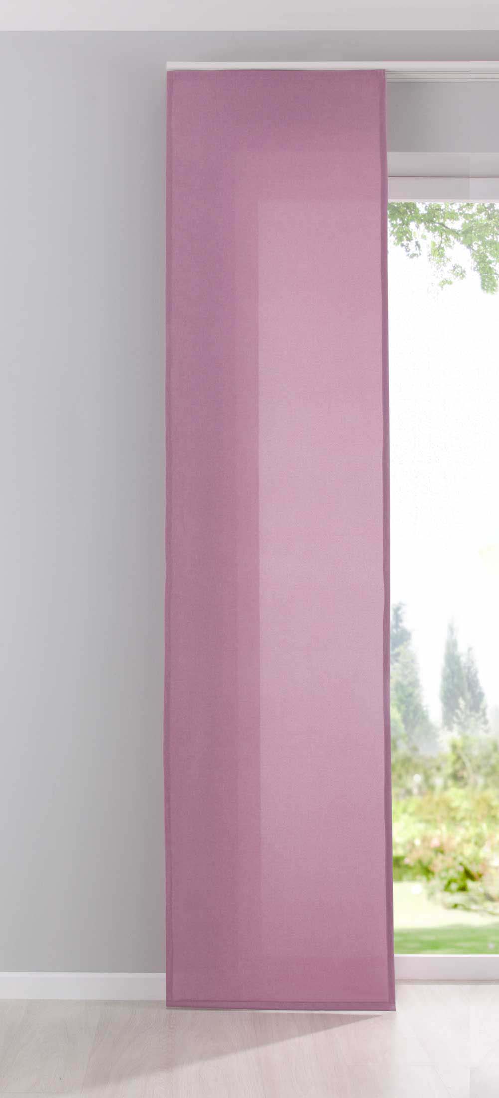 Flächenvorhang Schiebegardine Cationic blickdicht Leinen Optik natura seidenmatt Landhaus Stil 204411 Rosa Schiebegardine 204411rosa | girdainenbox.com