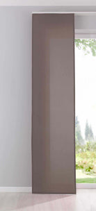 Flächenvorhang Schiebegardine Cationic blickdicht Leinen Optik natura seidenmatt Landhaus Stil 204411 Taupe Schiebegardine 204411taupe | girdainenbox.com