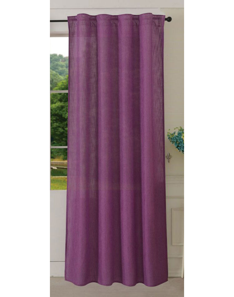 Vorhang Schal verdeckte Schlaufen >>Linene<< blickdicht Leinen Optik Natur Grobfaser (HxB) Lanhaus Stil schwere Qualität 20445 Fuchsia Vorhang 20445fuchsia | girdainenbox.com