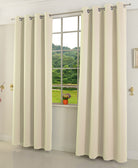 Verdunkelungsvorhang Ösen matt uni Farben blickdicht Blackout 20600 Angora 245x135 (HxB) Vorhang 20600angora | girdainenbox.com