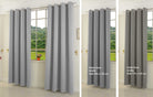 Verdunkelungsvorhang Ösen matt uni Farben blickdicht Blackout 20600 Grau 175x135 (HxB) Vorhang 20600grau-175 | girdainenbox.com