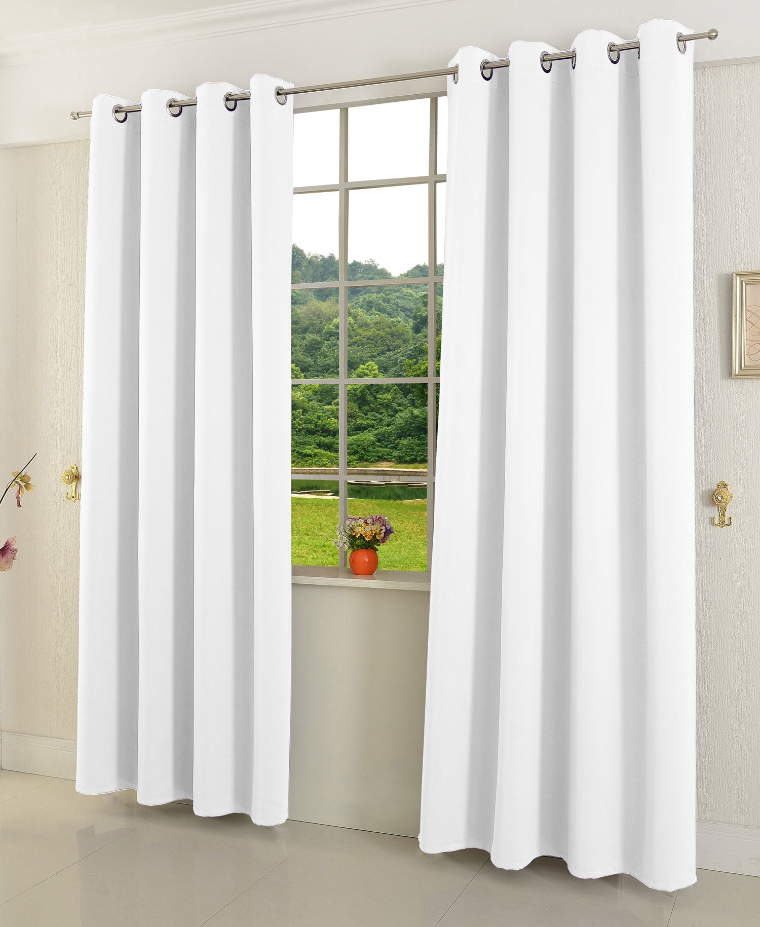 Verdunkelungsvorhang Ösen matt uni Farben blickdicht Blackout 20600 Weiß 175x135 (HxB) Vorhang 20600weiss | girdainenbox.com