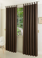 Verdunkelungsvorhag mit Schlaufen matt uni Farben aus weichfallenden blickdichten Stoff blickdicht Blackout 20610 Braun 245x135 (HxB) Vorhang 20610braun | girdainenbox.com