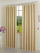 Verdunkelungsvorhag mit Schlaufen matt uni Farben aus weichfallenden blickdichten Stoff blickdicht Blackout 20610 Creme 245x135 (HxB) Vorhang 20610creme | girdainenbox.com