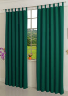 Verdunkelungsvorhag mit Schlaufen matt uni Farben aus weichfallenden blickdichten Stoff blickdicht Blackout 20610 Grün 245x135 (HxB) Vorhang 20610gruen | girdainenbox.com