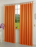 Verdunkelungsvorhag mit Schlaufen matt uni Farben aus weichfallenden blickdichten Stoff blickdicht Blackout 20610 Orange 245x135 (HxB) Vorhang 20610orange | girdainenbox.com