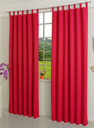 Verdunkelungsvorhag mit Schlaufen matt uni Farben aus weichfallenden blickdichten Stoff blickdicht Blackout 20610 Rot 245x135 (HxB) Vorhang 20610rot | girdainenbox.com