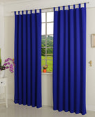 Verdunkelungsvorhag mit Schlaufen matt uni Farben aus weichfallenden blickdichten Stoff blickdicht Blackout 20610 Royalblau 245x135 (HxB) Vorhang 20610royalblau | girdainenbox.com
