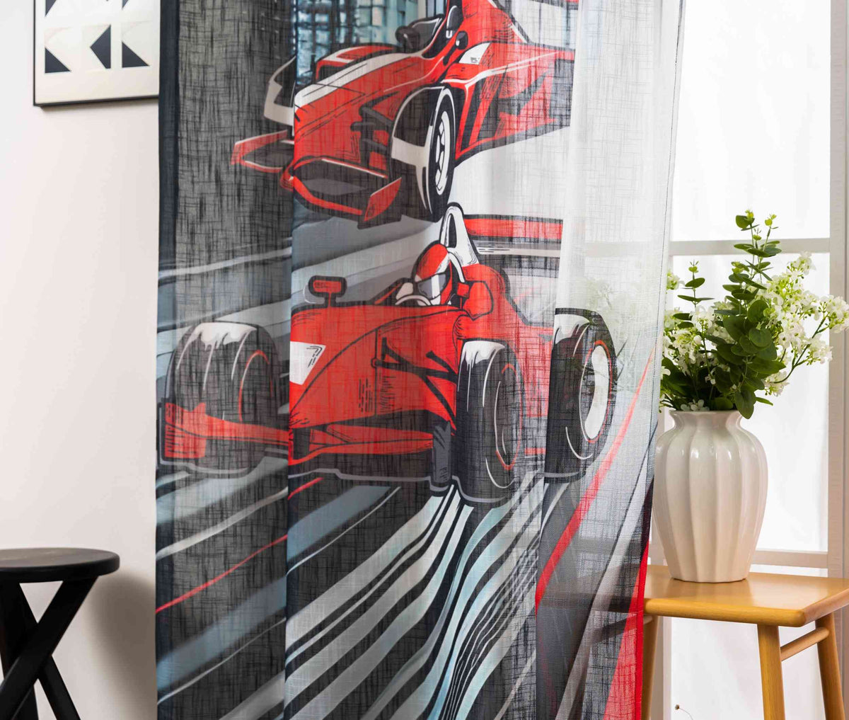 Vorhang Ösen Grobfaser »Seoul Collection« Digital Druck Ösen Gardinen Linenlook-Struktur Halbransparent Blickdicht 2024120 Vorhang 3F3A5933 | girdainenbox.com