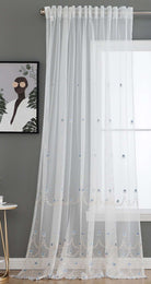 Gardine Raschel Stickerei Design »Florenz« Multiband für Gardinenschiene und Gardinenstange Elegante Fensterdekoration 2023200 Gardinenschal 593A0049-1 | girdainenbox.com