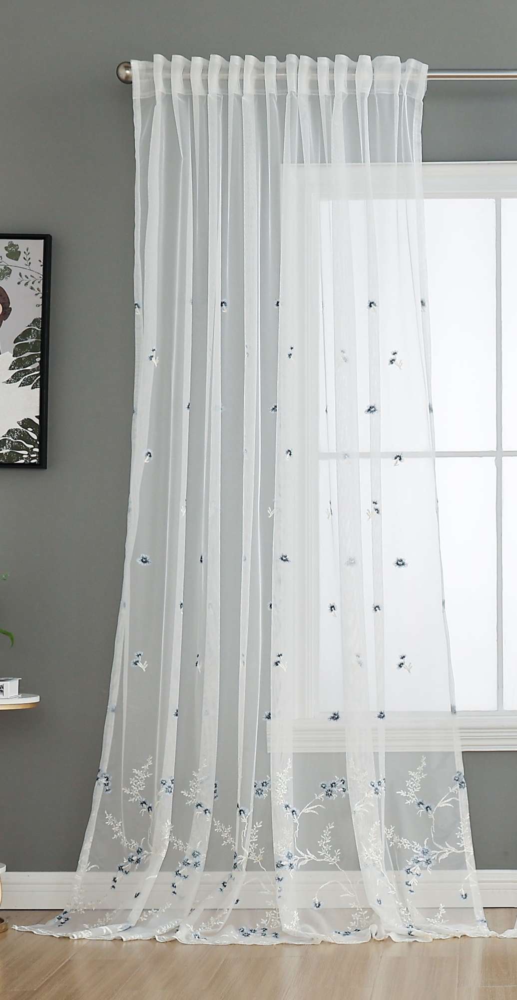 Gardine Raschel Stickerei Design »Florenz« Multiband für Gardinenschiene und Gardinenstange Elegante Fensterdekoration 2023200 Gardinenschal 593A0106-1 | girdainenbox.com