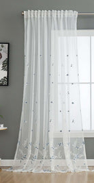 Gardine Raschel Stickerei Design »Florenz« Multiband für Gardinenschiene und Gardinenstange Elegante Fensterdekoration 2023200 Gardinenschal 593A0106-1 | girdainenbox.com