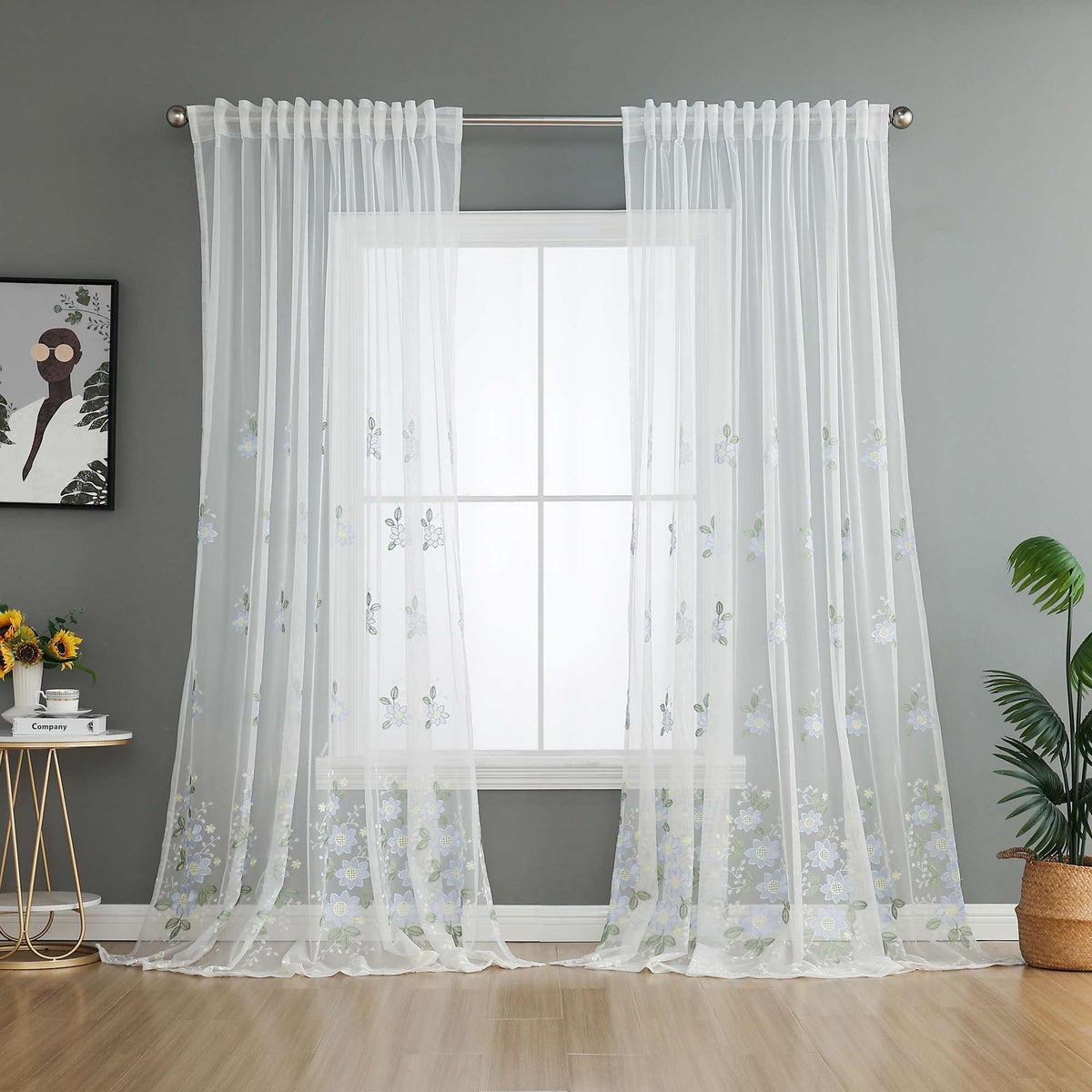 Gardine Raschel Stickerei Design »Florenz« Multiband für Gardinenschiene und Gardinenstange Elegante Fensterdekoration 2023200 Gardinenschal 593A0114 | girdainenbox.com