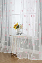 Gardine Raschel Stickerei Design »Florenz« Multiband für Gardinenschiene und Gardinenstange Elegante Fensterdekoration 2023200 Gardinenschal 593A0127 | girdainenbox.com