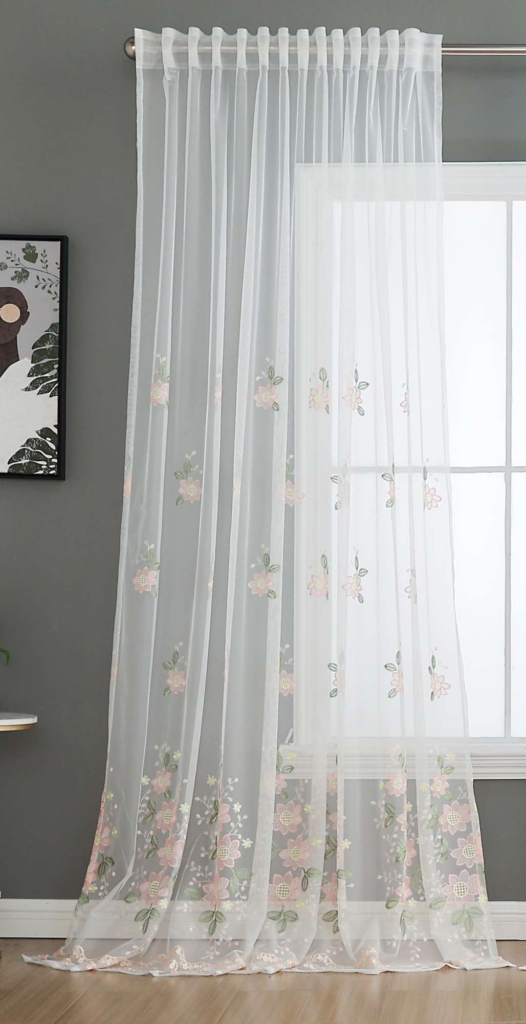 Gardine Raschel Stickerei Design »Florenz« Multiband für Gardinenschiene und Gardinenstange Elegante Fensterdekoration 2023200 Gardinenschal 593A0145-1 | girdainenbox.com