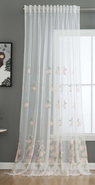 Gardine Raschel Stickerei Design »Florenz« Multiband für Gardinenschiene und Gardinenstange Elegante Fensterdekoration 2023200 Gardinenschal 593A0145-1 | girdainenbox.com