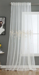 Gardine Raschel Stickerei Design »Florenz« Multiband für Gardinenschiene und Gardinenstange Elegante Fensterdekoration 2023200 Gardinenschal 593A0164-1 | girdainenbox.com