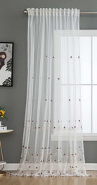 Gardine Raschel Stickerei Design »Florenz« Multiband für Gardinenschiene und Gardinenstange Elegante Fensterdekoration 2023200 Gardinenschal 593A0183-1 | girdainenbox.com