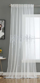 Gardine Raschel Stickerei Design »Florenz« Multiband für Gardinenschiene und Gardinenstange Elegante Fensterdekoration 2023200 Gardinenschal 593A0194-1 | girdainenbox.com