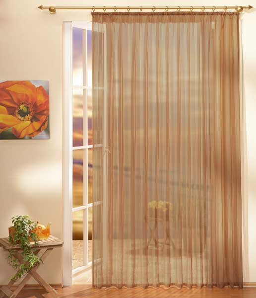 Gardinen Store Voile mit Kräuselband 610001