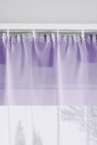 2er-Pack Gardinen Transparent Vorhang Set Wohnzimmer Voile Schlaufenschal mit Bleibandabschluß 61000CN Gardinen Set 61175_schiene_flieder | girdainenbox.com