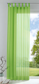 Schlaufenschal Gardine uni transparent Voile 61175 Apfelgrün HxB 175x140 cm Gardinenschal 61175apfelgruen_5abd81a9-ee22-4f69-8032-207a5045edfc | girdainenbox.com