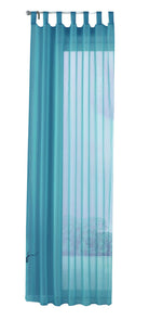 Schlaufenschal Gardine uni transparent Voile 61175 Gardinenschal 61175blau-crop | girdainenbox.com