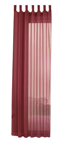 Schlaufenschal Gardine uni transparent Voile 61175 Gardinenschal 61175bordeaux-crop | girdainenbox.com