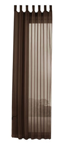 Schlaufenschal Gardine uni transparent Voile 61175 Gardinenschal 61175braun-crop | girdainenbox.com