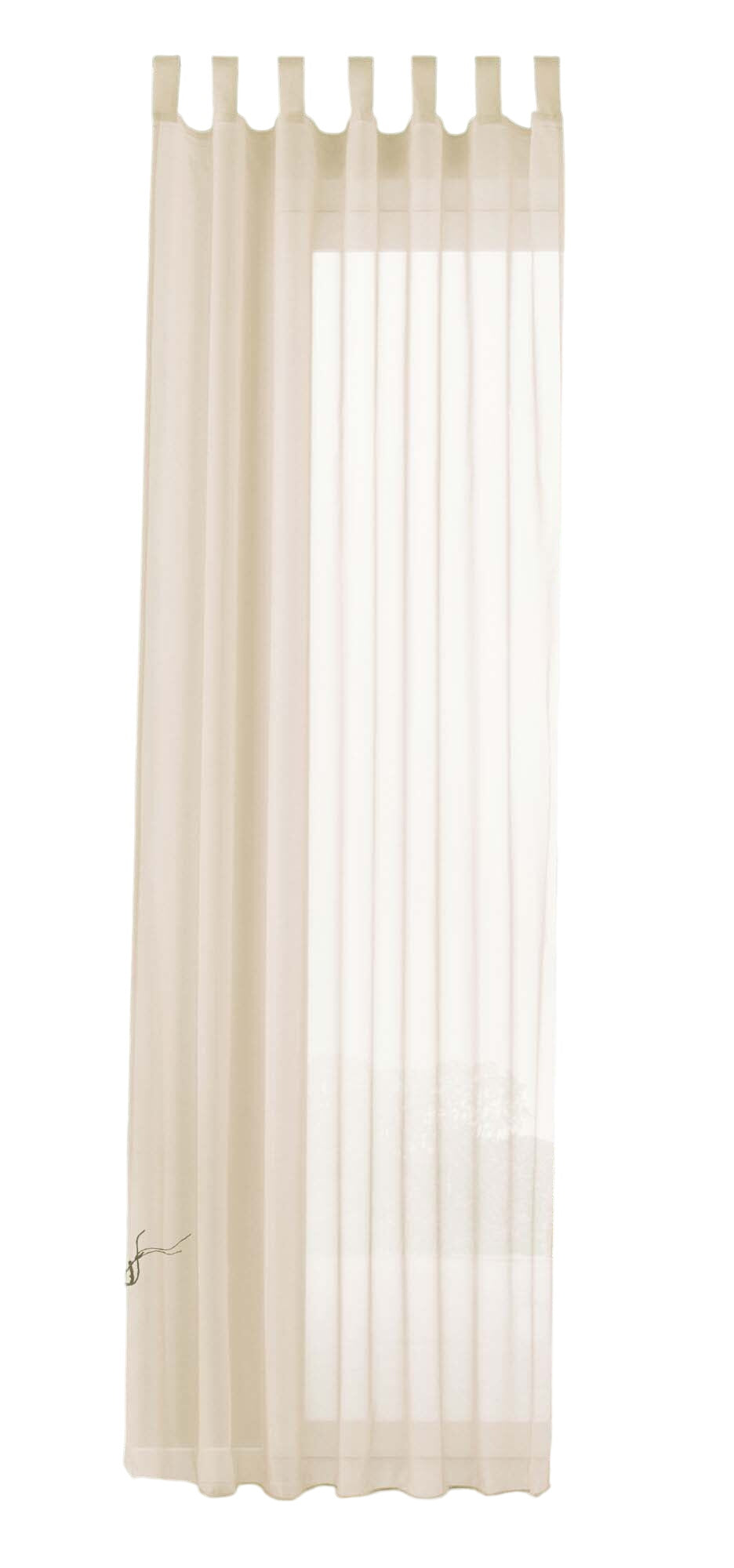Schlaufenschal Gardine uni transparent Voile 61175 Gardinenschal 61175creme-crop | girdainenbox.com