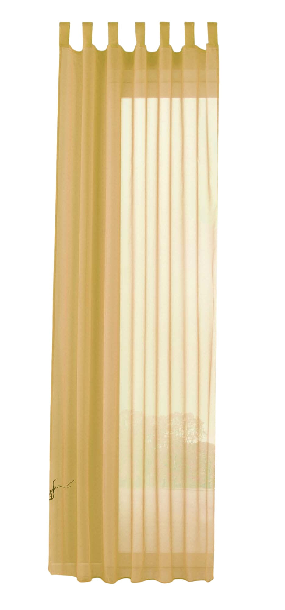 Schlaufenschal Gardine uni transparent Voile 61175 Gardinenschal 61175gelb-crop | girdainenbox.com