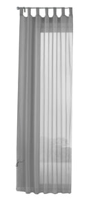 Schlaufenschal Gardine uni transparent Voile 61175 Gardinenschal 61175grau-crop | girdainenbox.com