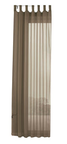 Schlaufenschal Gardine uni transparent Voile 61175 Gardinenschal 61175nougat-crop | girdainenbox.com