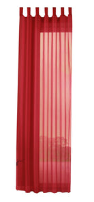 Schlaufenschal Gardine uni transparent Voile 61175 Gardinenschal 61175rot-crop | girdainenbox.com