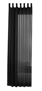 Schlaufenschal Gardine uni transparent Voile 61175 Gardinenschal 61175schwarz-crop | girdainenbox.com